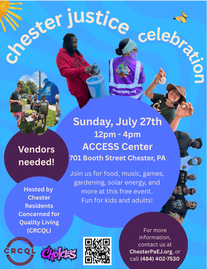 Chester Justice Celebration – CALL FOR VENDORS! Chester Justice Celebration – CALL FOR VENDORS!